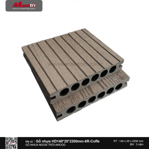 gỗ nhựa HD 140 x 25 x 2200 6R Cafe