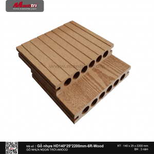 Gỗ nhựa HD 140 x 25 x2200 6R Wood