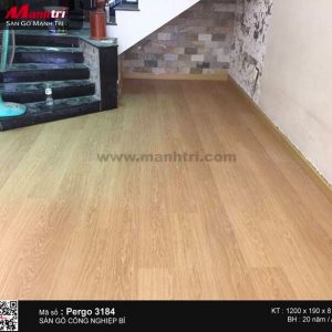 sàn gỗ công nghiệp Pergo 3184 sau khi hoàn thiện