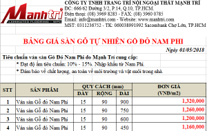 sàn gỗ tự nhiên gõ đỏ Nam Phi