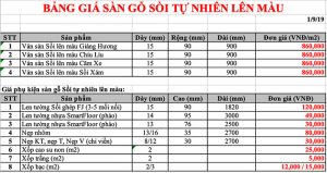 Báo giá sàn gỗ sồi cà xước