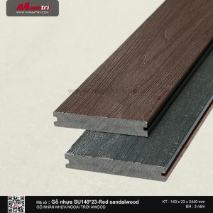 Gỗ nhựa Sandalwood mã 140 x 23 Red