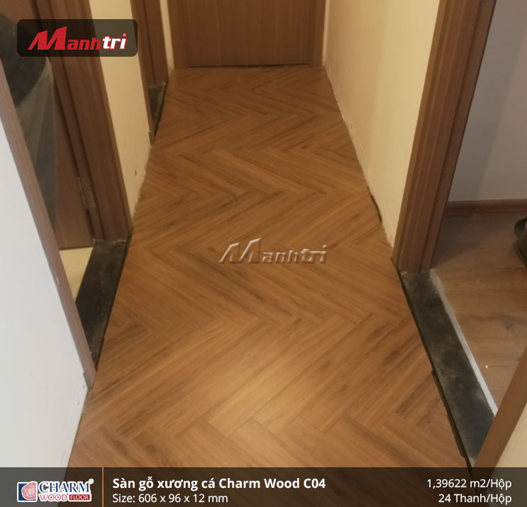 sàn gỗ xương cá Charmwood C04