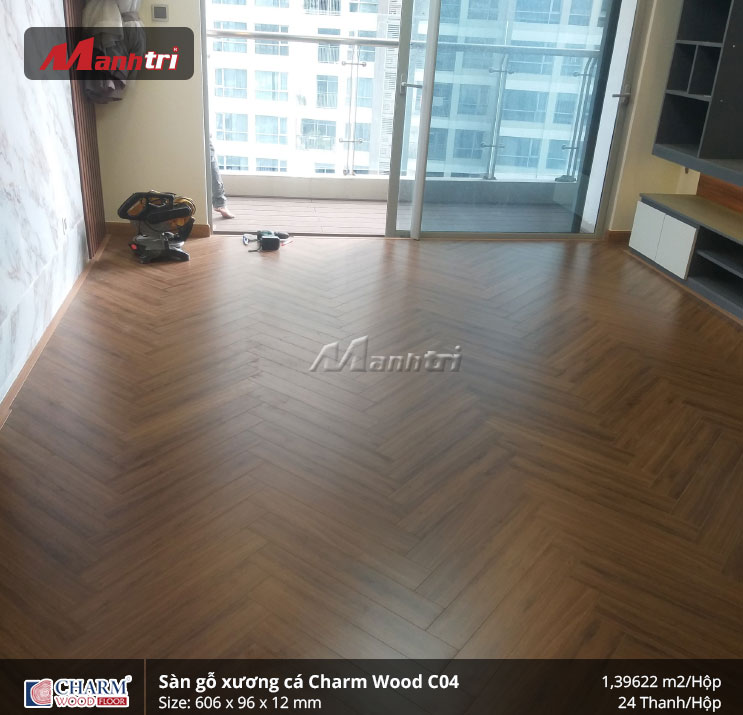sàn gỗ xương cá Charmwood C04