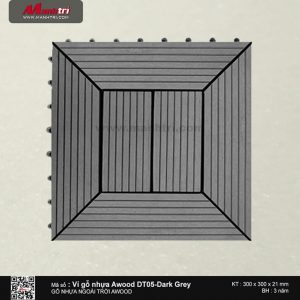 Vỉ nhựa Awood DT05-Dark Grey