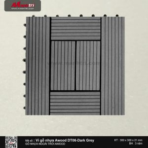 Vỉ nhựa Awood DT06-Dark Grey
