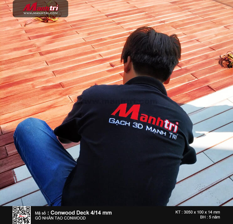 Thi công sàn gỗ Conwood Deck 4/14 mm tại Tòa nhà Landmark 81