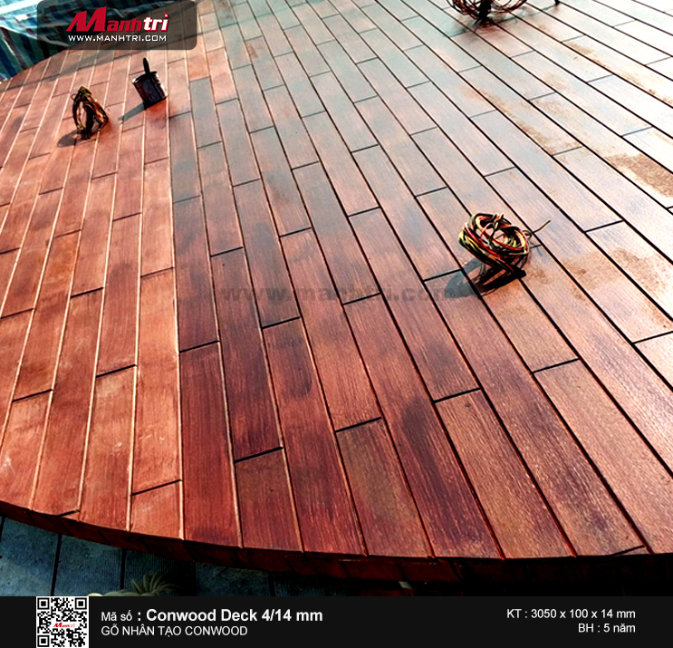Thi công sàn gỗ Conwood Deck 4/14 mm tại Tòa nhà Landmark 81