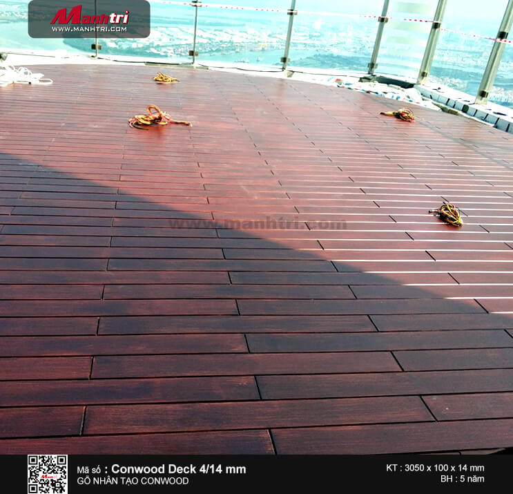Thi công sàn gỗ Conwood Deck 4/14 mm tại Tòa nhà Landmark 81
