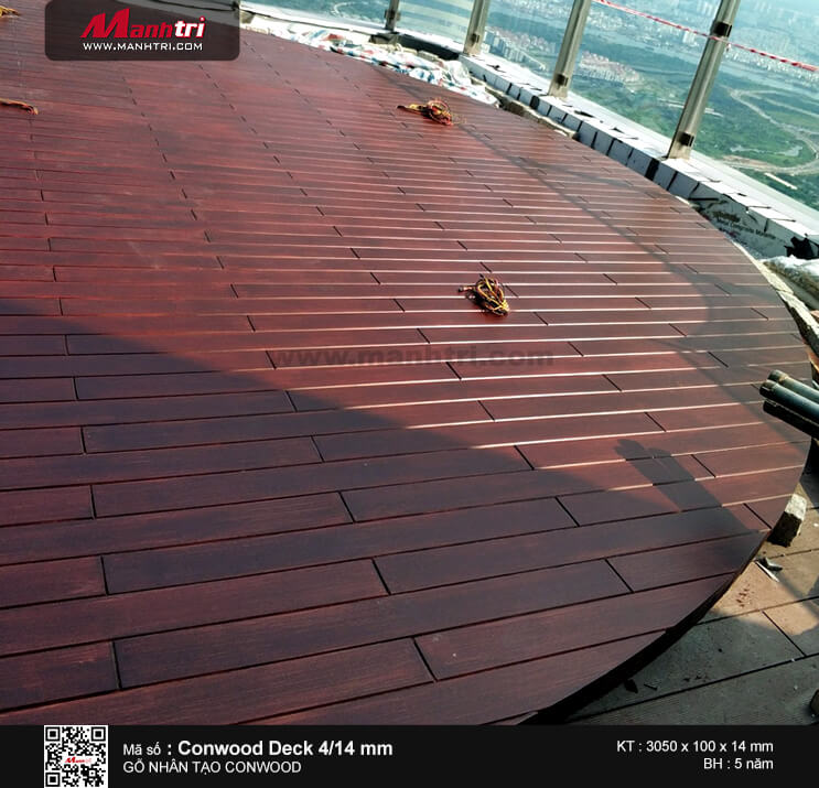 Thi công sàn gỗ Conwood Deck 4/14 mm tại Tòa nhà Landmark 81