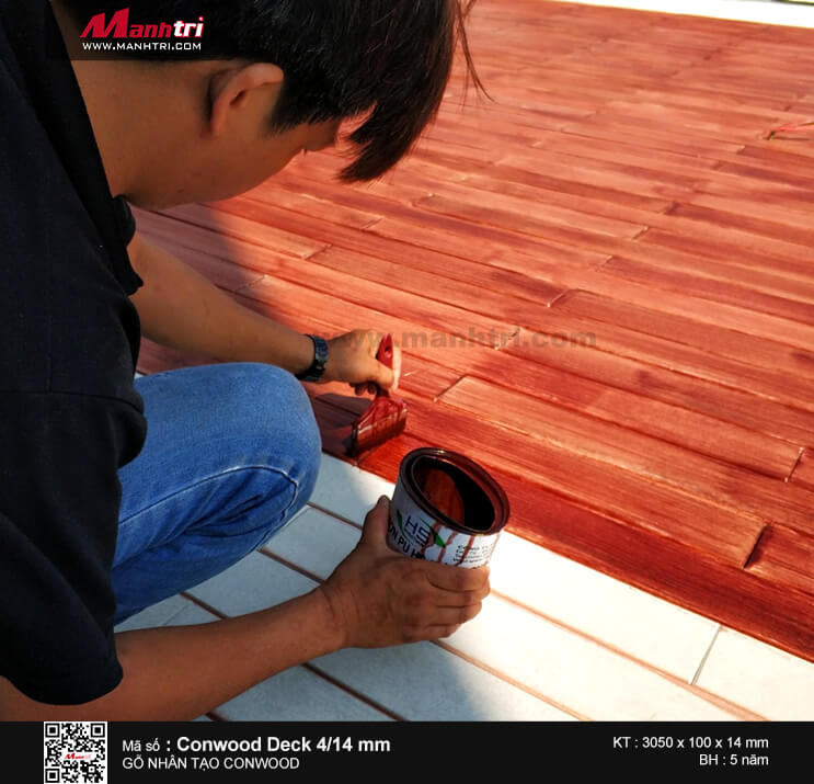 Thi công sàn gỗ Conwood Deck 4/14 mm tại Tòa nhà Landmark 81