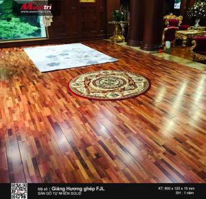 thi công sàn gỗ tự nhiên giáng hương ghép FJL