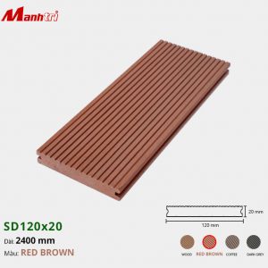 Sàn gỗ nhựa SD120x20-Red Brown