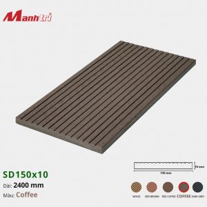 Gỗ Nhựa Ốp Tường, Trần Techwood SD150x10-Coffee