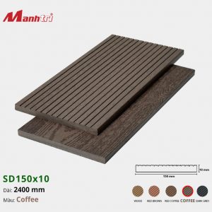 Gỗ Nhựa Ốp Tường, Trần Techwood SD150x10-Coffee