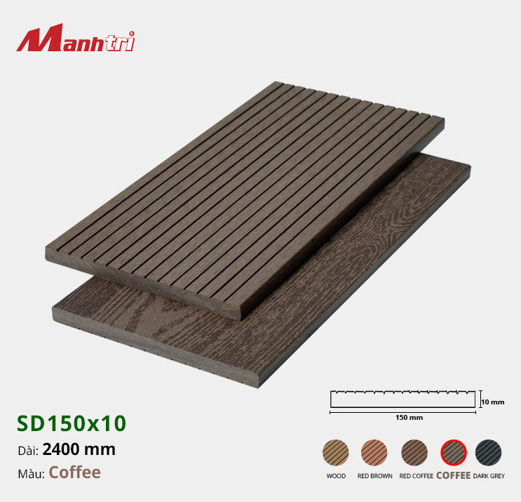 op-tran-tuong-sd150-coffee-hinh-2 Gỗ Nhựa Ốp Tường, Trần Techwood SD150x10-Coffee