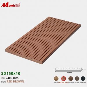 Gỗ Nhựa Ốp Tường, Trần Techwood SD150x10-Red Brown