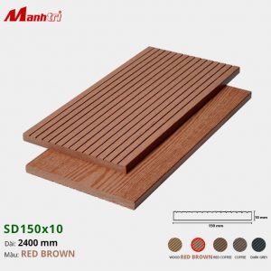 Gỗ Nhựa Ốp Tường, Trần Techwood SD150x10-Red Brown