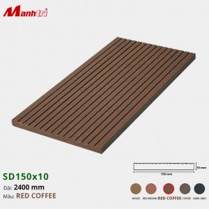 Gỗ Nhựa Ốp Tường, Trần Techwood SD150x10-Red Coffee