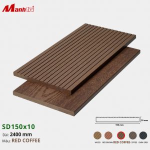 Gỗ Nhựa Ốp Tường, Trần Techwood SD150x10-Red Coffee