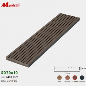 Gỗ Nhựa Ốp Tường, Trần Techwood SD70x10-Coffee