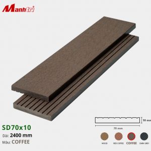 Gỗ Nhựa Ốp Tường, Trần Techwood SD70x10-Coffee