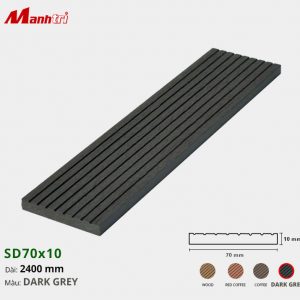 Gỗ Nhựa Ốp Tường, Trần Techwood SD70x10-Dark Grey