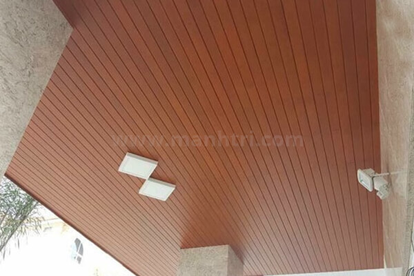Mẫu Conwood ốp trần hình 2 — ứng dụng ốp trần sân vườn