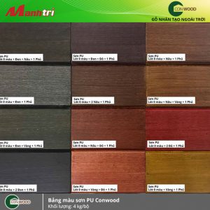 bảng màu sơn PU conwood