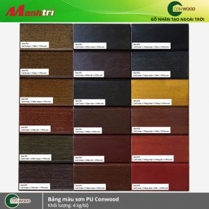 Conwood bảng màu sơn PU