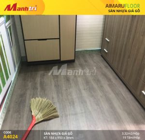 Sàn nhựa dễ dàng vệ sinh, tẩy rửa.