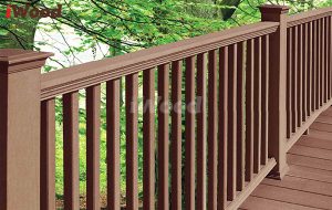 Gỗ nhựa iWood trong hạng mục trang trí lan can.