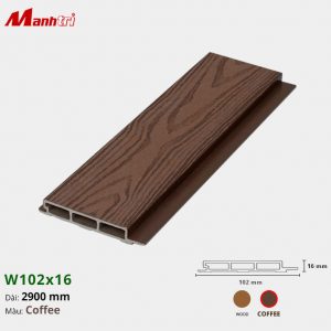 Gỗ Nhựa Ốp Tường, Trần Techwood W102x16-Coffee