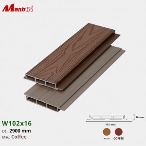 Gỗ Nhựa Ốp Tường, Trần Techwood W102x16-Coffee
