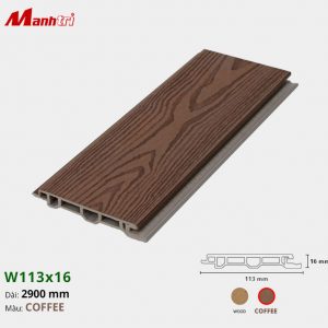 Gỗ Nhựa Ốp Tường, Trần Techwood W113x16-Coffee