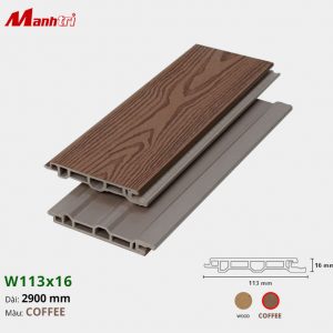 Gỗ Nhựa Ốp Tường, Trần Techwood W113x16-Coffee