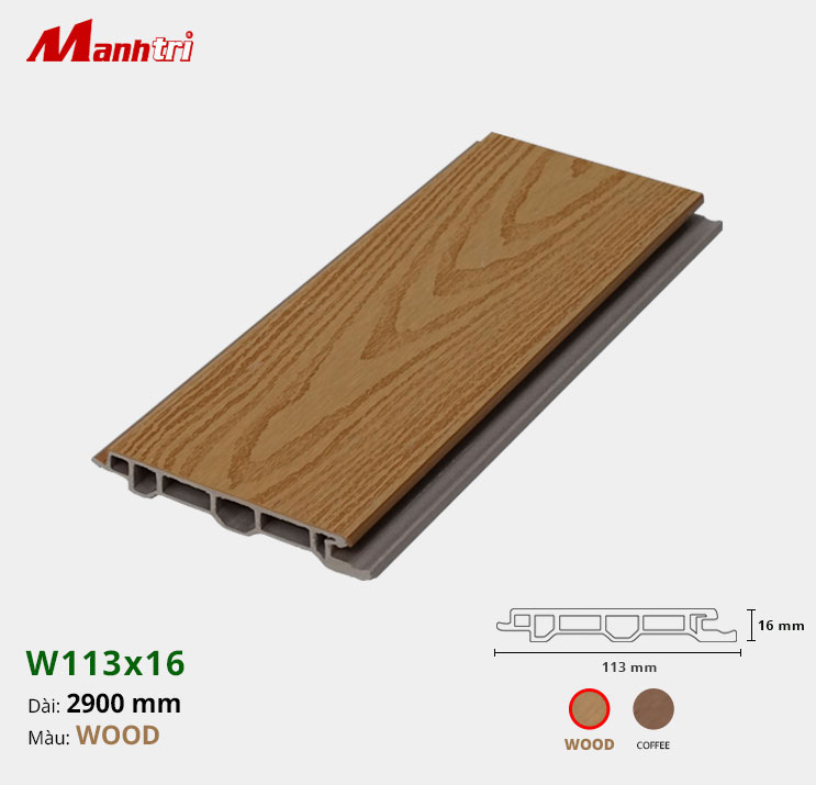 op-tran-tuong-w113-16-wood-hinh-1 Gỗ Nhựa Ốp Tường, Trần Techwood W113x16-Wood