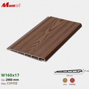 Gỗ Nhựa Ốp Tường, Trần Techwood W160x17-Coffee