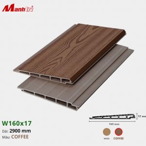 Gỗ Nhựa Ốp Tường, Trần Techwood W160x17-Coffee