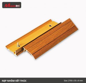 nẹp nhôm kết thúc màu gỗ