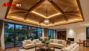 Trần nhựa giả gỗ đẹp