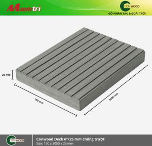 lót sàn conwood deck 6"/25mm chống trượt