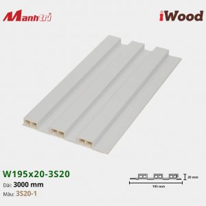 Tấm Ốp Nhựa IWood W195x20-3S20-1