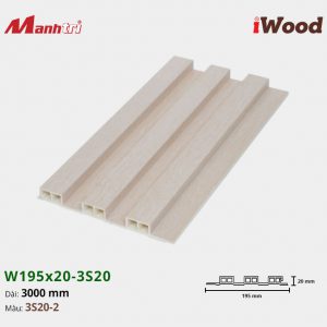 Tấm Ốp Nhựa IWood W195x20-3S20-2