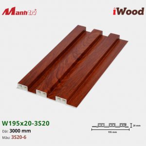 Tấm Ốp Nhựa IWood W195x20-3S20-6