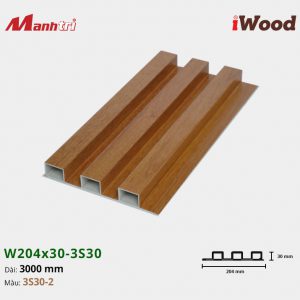 Tấm Ốp Nhựa IWood W204x30-3S30-2