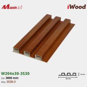 Tấm Ốp Nhựa IWood W204x30-3S30-3