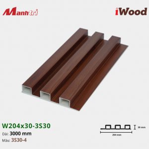 Tấm Ốp Nhựa IWood W204x30-3S30-4