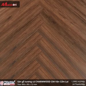 Sàn Gỗ Xương Cá Charm Wood C04 Vân Cẩm Lai
