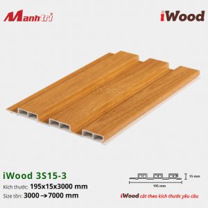 Tấm Ốp Nhựa IWood W195x15-3S15-3